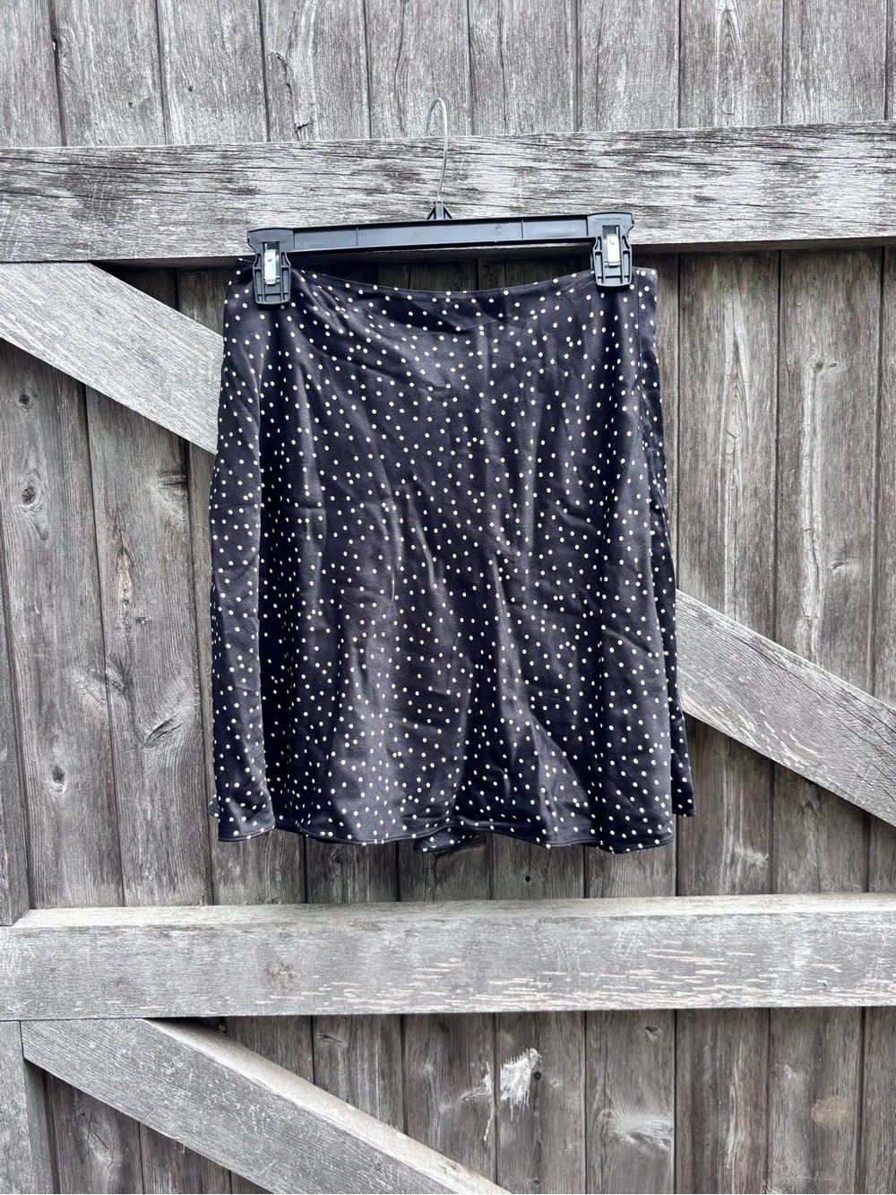 Black Polka Dot A-Line Skirt